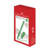 FABER-CASTELL Ball pen CX Colour Green (Pack of 10) - Al Masam Stationery LLC